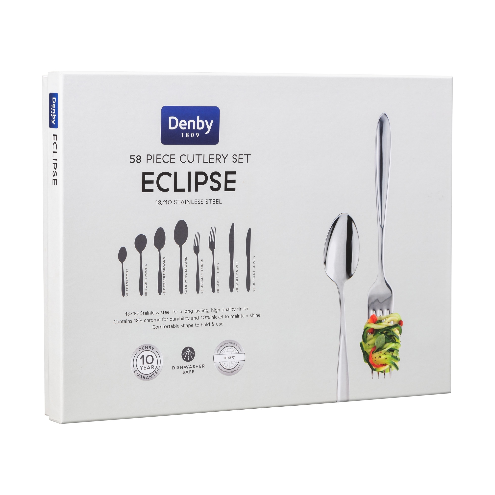 Product photograph of Eclipse 58 Piece Cutlery Set In Gift Box from Denby Retail Ltd